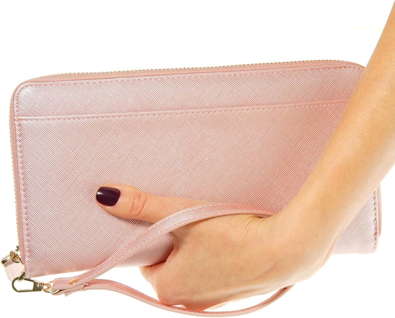 Apadi Travel Document Organizer - RFID Passport Wallet Case Family Holder Id Wristlet - Image 5